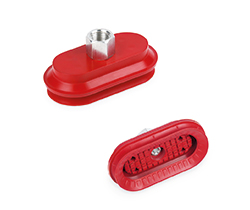 VVE-Elliptical flat vacuum cups with one bellow - High Grip